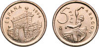 Spain 5 Pesetas Spain Kingdom 1994 5 Pesetas (Aragon) Aluminium bronze (88.4% copper, 5% nickel, 5% aluminium, 1% iron, 0.6% manganese) Royal Mi -