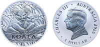 1 Dollar 2025 Australia Australia Australian external territory 2025 1 Dollar Charles III Koala Silver (.9999) UNC unz