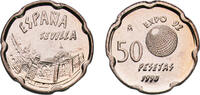 Spain 50 Pesetas Spain Kingdom 1990 M 50 Pesetas (La Cartuja) Copper-nickel (75% copper, 25% nickel) Royal Mint of Spain (7916000) 5.6g UNC KM 8 -