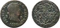 Spain 2 Maravedis Spain Kingdom 1830 2 Maravedis - Fernando VII (Segovia) Copper Segovia Mint 2.43g VF KM 487 -