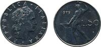 Italy 50 Lire Italy 1979 R 50 Lire (large type) Acmonital (81.75% Iron, 18.25% Chromium) Istituto Poligrafico e Zecca dello Stato Mint (315000 -