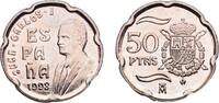 Spain 50 Pesetas Spain Kingdom 1998 M 50 Pesetas - Juan Carlos I Copper-nickel (75% copper, 25% nickel) Madrid Mint (17496000) 5.6g UNC KM 991 S -