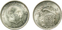 Spain 5 Pesetas Spain Nationalist Government 1957 *67 5 Pesetas - Francisco Franco Copper-nickel (75% copper, 25% nickel) Royal Mint of Spain (3 -