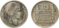 France 10 Francs France Third Republic 1933 10 Francs Silver (.680) (31145963) 9.98g XF Franc 2014 360 KM 878 Gad 1789 801 Schön 205 -