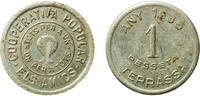 Spain 1 Peseta Spain Second Republic 1935 1 Peseta - Cooperativa Popular Els Amics Nickel 5.26g AU AL 143 -