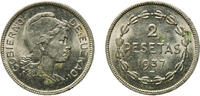 Basque Country, Autonomous Region of 2 Pesetas Basque Country, Autonomous Region of Second Republic 1937 2 Pesetas (Euzkadi) Nickel Royal Mint of Belgium (2000000) 7.92g AU K -
