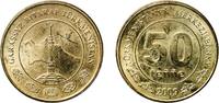 Turkmenistan 50 Tenge Turkmenistan 2009 50 Teňňe Brass Royal Mint 8.06g UNC KM 100 Schön 96 -