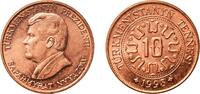 Turkmenistan 10 Teňňe Turkmenistan 1993 10 Teňňe Copper plated steel Royal Mint (75000000) 4.51g UNC KM 3 Schön 4 -