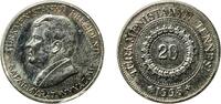Turkmenistan 20 Teňňe Turkmenistan 1993 20 Teňňe Nickel plated steel Royal Mint (50000000) 3.63g UNC KM 4 Schön 5 -