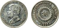 Turkmenistan 20 Teňňe Turkmenistan 1993 20 Teňňe Nickel plated steel Royal Mint (50000000) 3.57g UNC KM 4 Schön 5 -