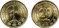 Turkmenistan 20 Tenge Turkmenistan 2009 20 Teňňe Brass Royal Mint 6.54g UNC KM 99 Schön 95 -