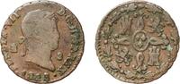 Spain 2 Maravedis Spain Kingdom 1828 2 Maravedis - Fernando VII (Segovia) Copper Real ingenio de Segovia Mint 2.25g VF KM 487 -