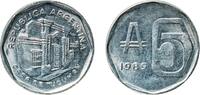Argentina 5 Australes Argentina Federal Republic 1989 5 Australes Aluminium Buenos Aires Mint (46894977) 1.75g UNC KM 101 CJ 379 Schön 101 -