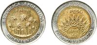 Argentina 1 Peso Argentina Federal Republic 2010 1 Peso (El Palmar) Bimetallic: aluminium bronze centre in copper-nickel ring (Cu 92 Al 6 Ni 2 - -