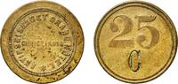 Denmark 25 C Denmark Kingdom ND Token - Aktieselskabet grand hotel Christiania Brass 4.1g XF -