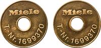 Germany Germany Federal Republic ND Token - Wertmarke Laundry Token - Miele (1699370) Brass 5.29g UNC -