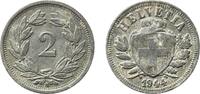 Switzerland 2 Rappen Switzerland Federal State 1944 B 2 Rappen (Wreath; zinc) Zinc Bern Mint (8086000) 2.38g XF HMZ 2 1213 Divo/Tob19 324 KM 4.2b Sc -
