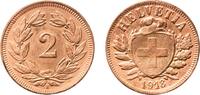 Switzerland 2 Rappen Switzerland Federal State 1918 B 2 Rappen (Wreath; bronze; light type) Bronze (95% copper, 4% tin, 1% zinc) Bern Mint (1000000) -