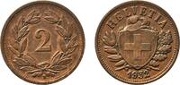 Switzerland 2 Rappen Switzerland Federal State 1932 B 2 Rappen (Wreath; bronze; heavy type) Bronze (95% copper, 4% tin, 1% zinc) Bern Mint (1500000) -