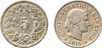Switzerland 5 Rappen Switzerland Federal State 1915 B 5 Rappen (Libertas; copper-nickel) Copper-nickel (75% copper, 25% nickel, non-magnetic) Bern Mi -