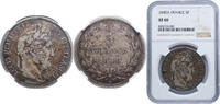 France 5 Francs France Kingdom 1840 A 5 Francs - Louis-Philippe I Silver (.900) Paris Mint (4747556) 25g NGC XF 40 KM 749 Franc 2014 324 Gad 17 -