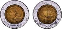 Vatican City 500 Lire Vatican City City State 1985 R 500 Lire - John Paul II (Saint Peter) Bimetallic: bronzital centre in acmonital ring Rome Mint (2 -