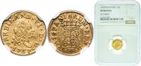 Spain ½ Escudo Spain Kingdom 1757 M JB ½ Escudo - Fernando VI (Madrid,2nd type) Gold (.917) Madrid Mint 1.7g NGC XF Cal 255 -