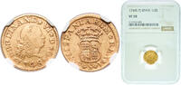 Spain ½ Escudo Spain Kingdom 1748 SPJ ½ Escudo - Ferdinand VI (Seville mint; 1st type) Gold (.917) Seville Mint 1.7g NGC VF 30 Cal 261 -