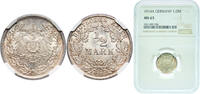 Germany ½ Mark Germany Second Empire 1914 A ½ Mark - Wilhelm II (type 2 - small shield) Silver (.900) (Ag 900, Cu 100) Berlin Mint 2.77g NGC MS -