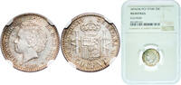 Spain 50 Centimos Spain Kingdom 1894 *9-4 PGV 50 Centimos - Alfonso XIII (2nd portrait) Silver (.835) Madrid Mint (1109205) 2.5g NGC AU KM 703 Ca -