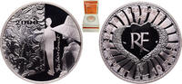 10 Francs 2000 Paris Mint France France Fifth Republic 2000 10 Francs (Yves St. Laurent) Silver (.900) Paris Mint (6009) 22.2g PF  KM 1235 PF
