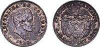 Colombia 50 Centavos Colombia Republic 1916 50 Centavos Silver (.900) (Copper .100) Philadelphia Mint (1300000) 10.6g VF KM 274 -