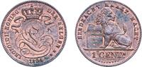 1894 Royal Mint of Belgica. Belgium Kingdom 1894 1 Centime - Léopold II (Dutch text) Copper Royal Mint of Belgium (5000000) 2.03g AU KM 34.1 Mor ...