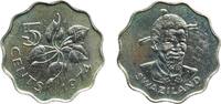 Eswatini 5 Cents Eswatini Kingdom of Swaziland 1974 5 Cents - Sobhuza II Copper-nickel Royal Mint (1252000) 2.14g UNC KM 9 Schön 9 -