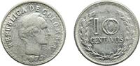 Colombia 10 Centavos Colombia Republic 1974 10 Centavos (continuous legend; small letters) Nickel clad steel (90% Steel, 10% Nickel) Casa de Moneda d -