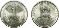 Colombia 1 Peso Colombia Republic 1974 1 Peso Nickel brass (65% Copper, 20% Zinc, 15% Nickel) Staatliche Münze Baden-Württemberg Mint (56020000) -