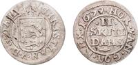 Denmark 2 Skilling Denmark Kingdom 1677 2 Skilling Dansk - Christian V Billon (.281 silver) Copenhagen Mint 0.9g XF KM 358 -