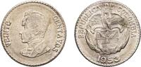 Colombia 20 Centavos Colombia Republic 1953 B 20 Centavos Billon (.300 silver) (17819000) 5g AU KM 213 Restrepo 390 Hernández 461-463 Schön 35 -