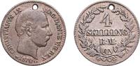 Denmark 4 Skilling rigsmont Denmark Kingdom 1870 ♔ CS 4 Skilling Rigsmont - Christian IX Billon (.250 silver) Copenhagen Mint 1.77g VF Holed KM 775.2 -