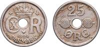 Denmark 25 Øre Denmark Kingdom 1924 HCN;GJ 25 Øre - Christian X Copper-nickel (75% Copper, 25% Nickel) Copenhagen Mint (8035000) 4.58g XF KM 82 -
