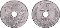 Denmark 25 Øre Denmark Kingdom 1973 S♥B 25 Øre - Margrethe II Copper-nickel (75% copper, 25% nickel) Copenhagen Mint (30834000) 4.26g UNC KM 86 -