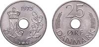 Denmark 25 Øre Denmark Kingdom 1973 S♥B 25 Øre - Margrethe II Copper-nickel (75% copper, 25% nickel) Copenhagen Mint (30834000) 4.3g UNC KM 861 -