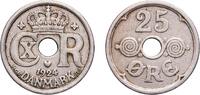 Denmark 25 Øre Denmark Kingdom 1924 HCN;GJ 25 Øre - Christian X Copper-nickel (75% Copper, 25% Nickel) Copenhagen Mint (8035000) 4.61g VF KM 82 -