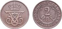 Denmark 2 Øre Denmark Kingdom 1907 VBP;GJ 2 Øre - Frederik VIII Bronze Copenhagen Mint (2502000) 3.95g XF KM 805 Schön 13 DNF 2.3 -