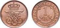 Denmark 1 Øre Denmark 1907 VBP;GJ 1 Øre - Frederik VIII Bronze Copenhagen Mint (5975000) 1.97g UNC KM 804 DNF 1.3 -
