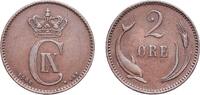 Denmark 2 Øre Denmark Kingdom 1906 ♥ 2 Øre - Christian IX Bronze Copenhagen Mint (2498000) 3.91g XF KM 793.2 DNF 2.2 -