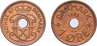 Denmark 1 Øre Denmark Kingdom 1935 GJ;♥N 1 Øre - Christian X Bronze (95% Copper, 4% Tin, 1% Zinc) Copenhagen Mint (5668000) 1.88g AU KM 826.2 -