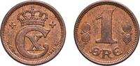 Denmark 1 Øre Denmark Kingdom 1921 HCN♥;GJ 1 Øre - Christian X Bronze Copenhagen Mint (3121000) 2.03g UNC KM 812.2 DNF 1.7 -