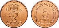 Denmark 5 Øre Denmark Kingdom 1970 C♥S 5 Øre - Frederik IX Bronze (95% Copper, 4% Tin, 1% Zinc) Royal Danish Mint (Den Kongelige Mønt) (261763 -