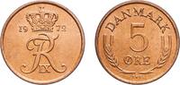 Denmark 5 Øre Denmark Kingdom 1972 S♥S 5 Øre - Frederik IX Bronze (95% Copper, 4% Tin, 1% Zinc) Royal Danish Mint (Den Kongelige Mønt) (279378 -